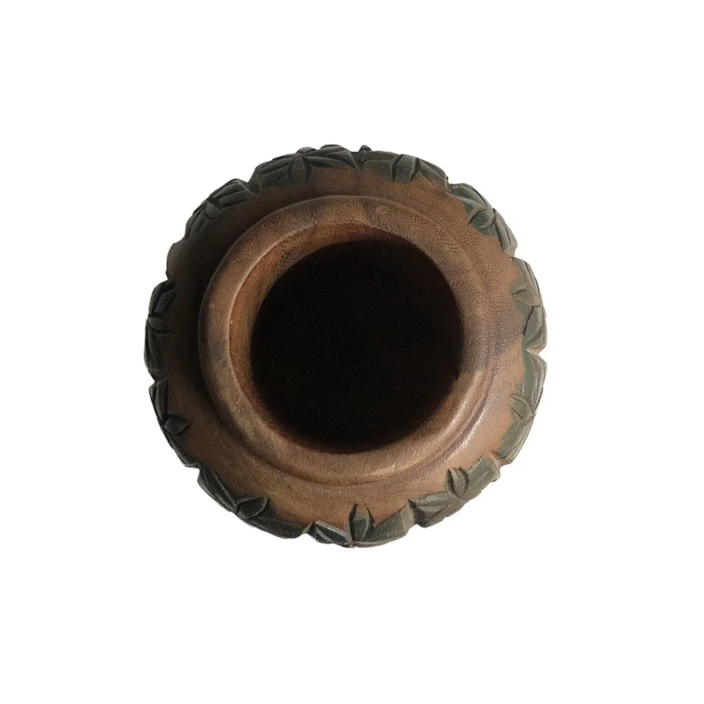 N/A wood vase